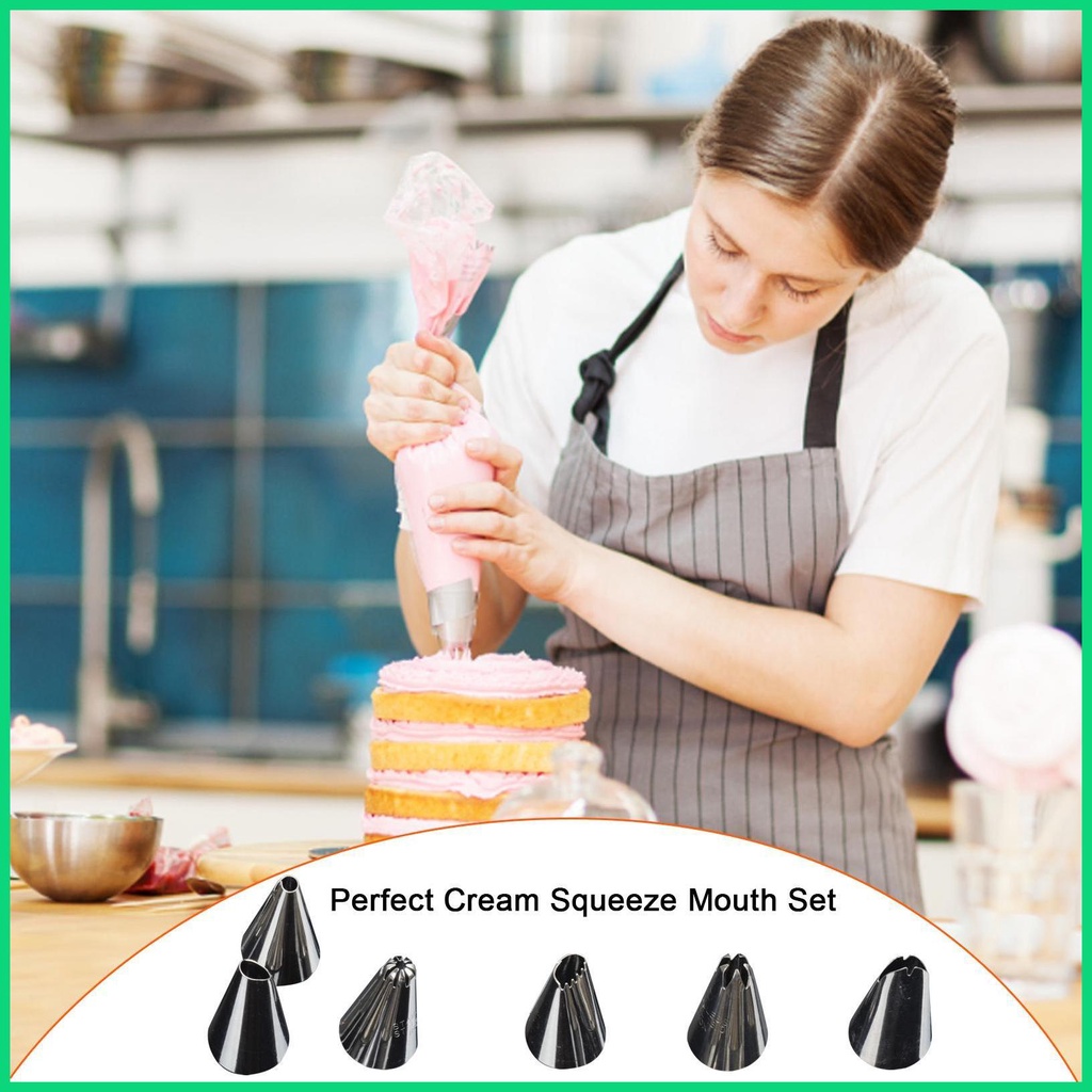 Set 6 Đuôi Bắt Bông Kem Trang Trí Bánh Bằng Thép Không Gỉ