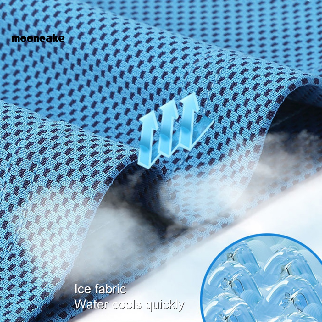 < Mooncake > Khăn Lau Cổ Tay Thể Thao Làm Mát Màu Trơn Thoải Mái