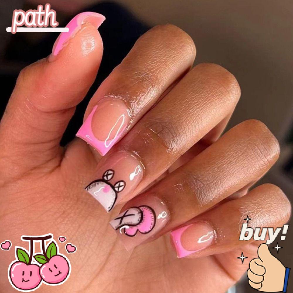 PATH Set 24 Móng Tay Giả Dạng Nhấn Tiện Lợi