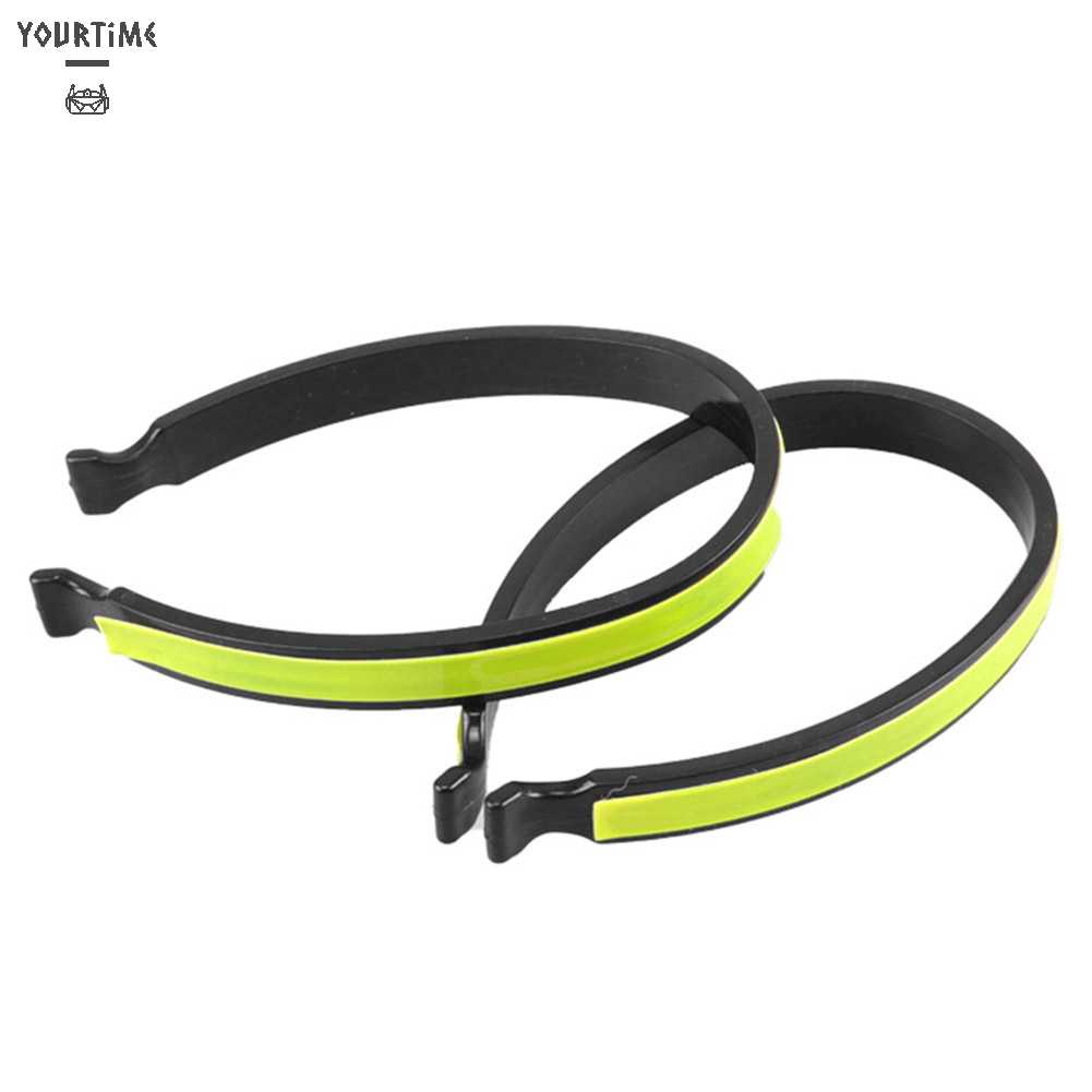 2 Dây Đai Phản Quang Đeo Mắt Cá Chân Có Thể Điều Chỉnh Cho Đạp Xe Ban Đêm
