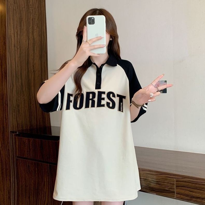 COZOK Áo polo Tay Ngắn Dáng Rộng Thời Trang Cá Tính