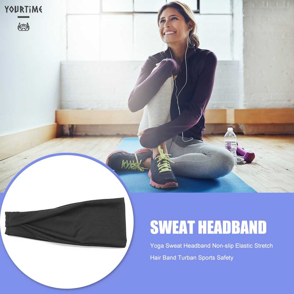 Băng Đô Cài Tóc Co Giãn Chống Trượt Khi Tập Thể Thao