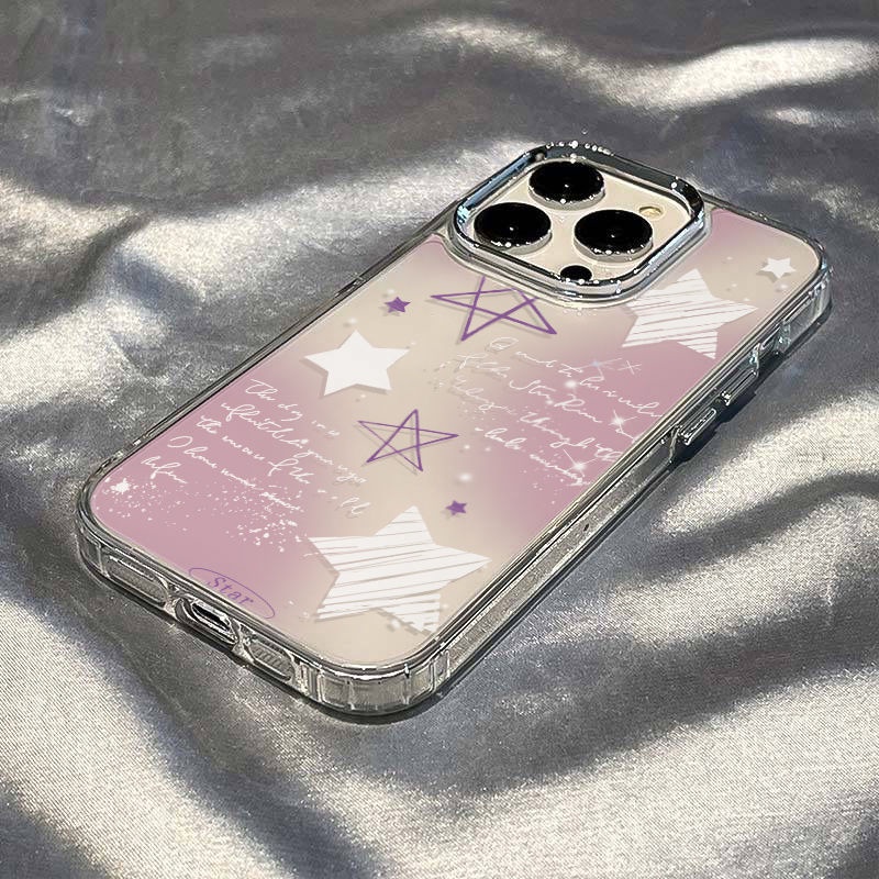 ✅Ốp Điện Thoại Dẻo Màu Gradient Họa Tiết Ngôi Sao Đơn Giản Chống Sốc Cho Iphone12 max plus 71113 14pro8 / AJMV