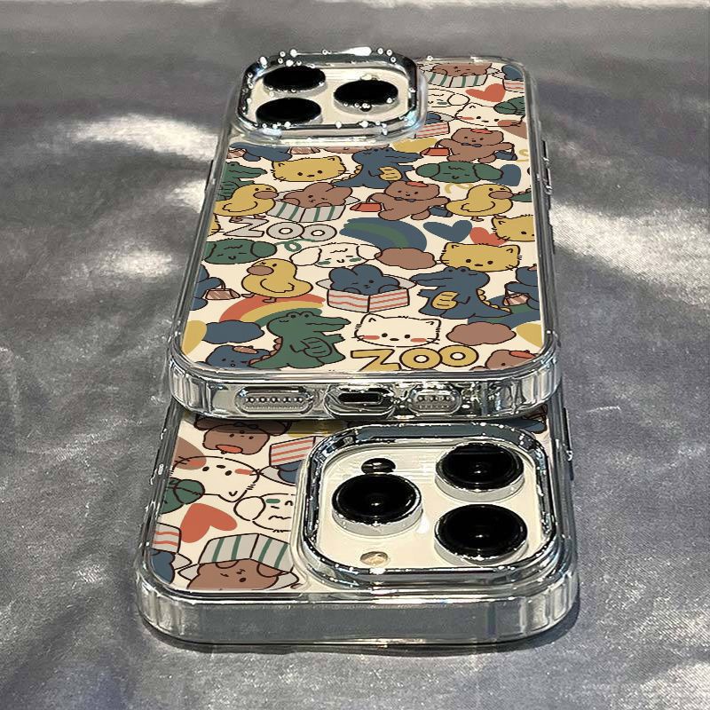 ✅Ốp Điện Thoại Dẻo Họa Tiết Động Vật Dễ Thương Chống Sốc Cho iPhone12 max14proplus Apple / 8 13117 2V5E