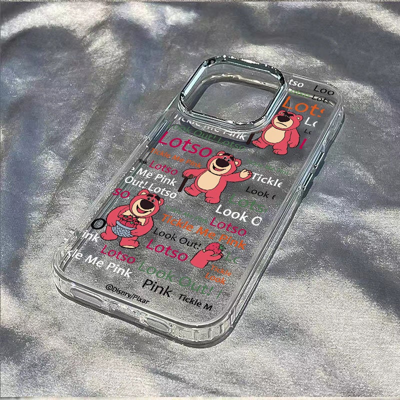 ✅Ốp Điện Thoại Dẻo Họa Tiết Chú Gấu &amp; Dâu Tây Dễ Thương Chống Sốc Cho Iphone11ins Style / 13 max 14pro 7iPhone128 96T