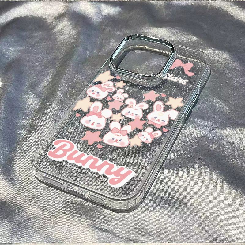 ✅Ốp Điện Thoại Mềm Chống Sốc In Hình Thỏ Hồng Đơn Giản Cho Iphone 714proins 11 plus 8 12 / 13 LS8K