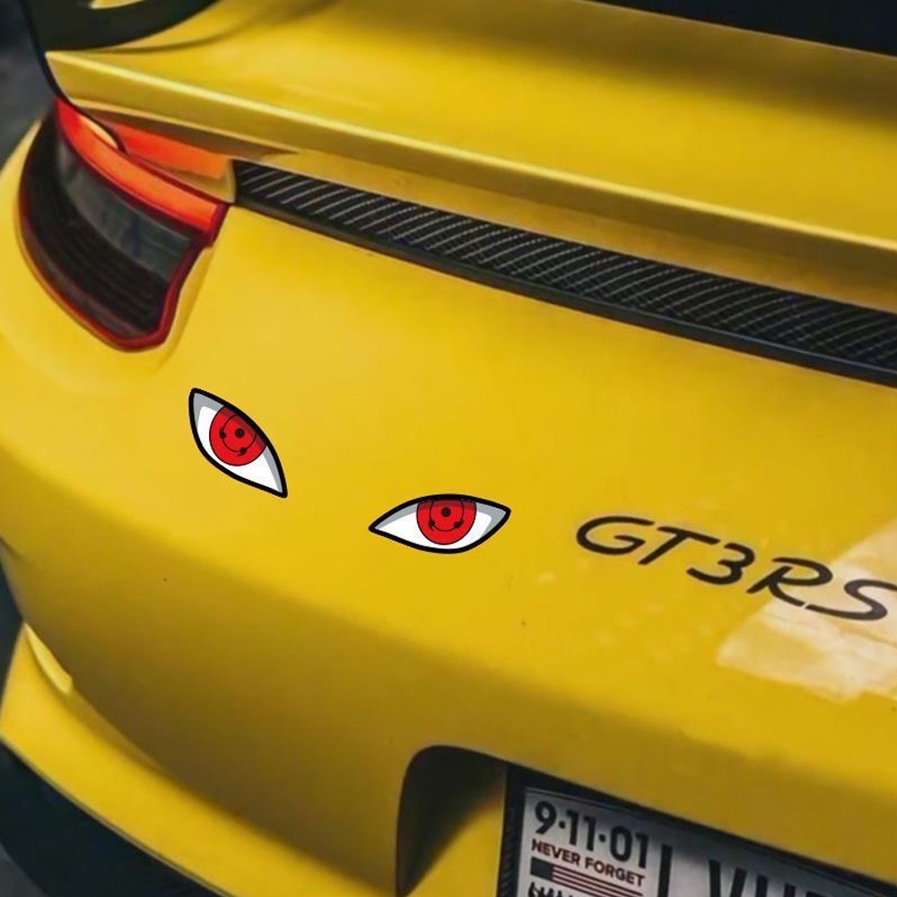 Miếng Dán Phản Quang Hình Đôi Mắt Naruto Trang Trí Xe Hơi / Xe Máy Điện