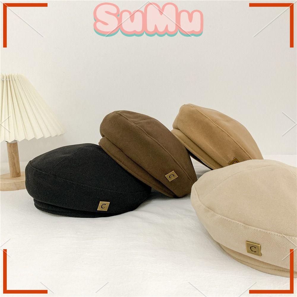 Mũ Beret Họa Sĩ Kim Loại Thời Trang Mùa Thu Cho Nữ