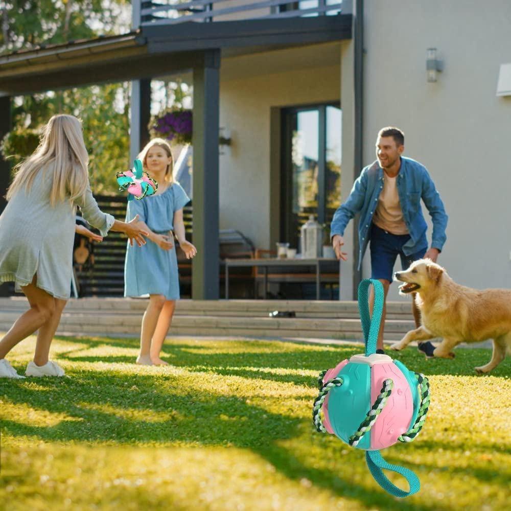 Quả Bóng Đá Bằng Nhựa Có Thể Gấp Lại Chống Mài Mòn Dùng Làm Đồ Chơi Tương Tác Cho Cún Cưng GIOVANNI