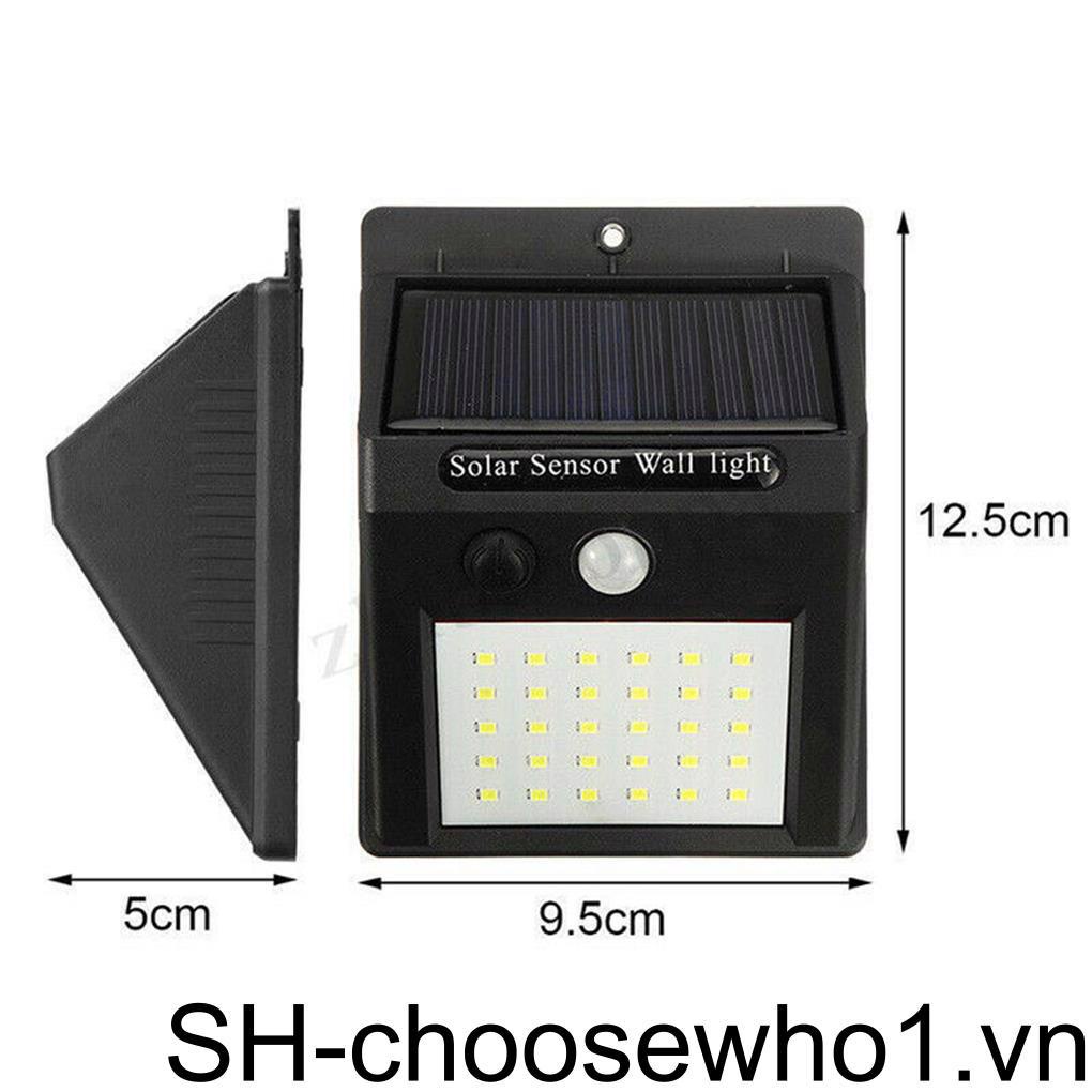 Đèn LED 30 Bóng Gắn Tường Năng Lượng Mặt Trời Cảm Biến Chuyển Động PIR Cho Sân Vườn