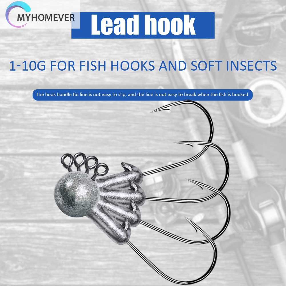 Set 10 Mồi Giả Nhử Cá Đầu Tròn Mềm Mại