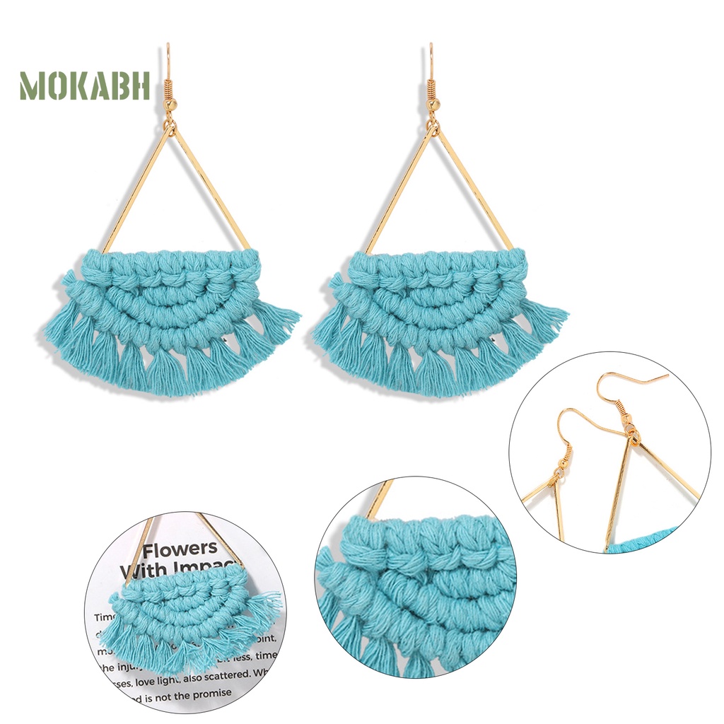 1 Đôi Bông Tai Móc Họa Tiết Vỏ Sò Phong Cách Bohemia