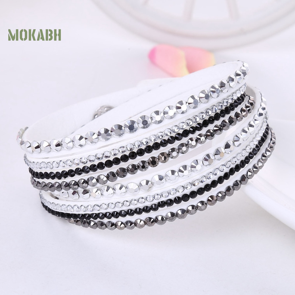 Vòng Tay Nhiều Lớp Đính Đá Theo Phong Cách Bohemian Dành Cho Nữ