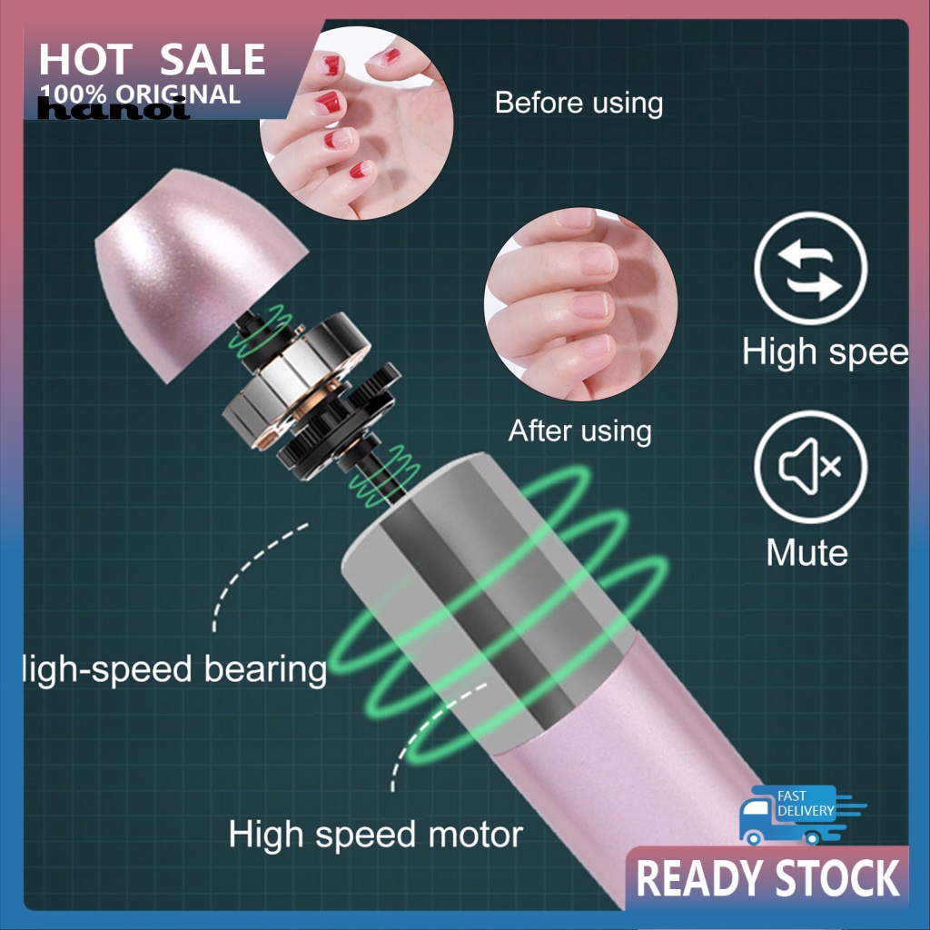 1 Bộ Máy Đánh Bóng Móng Tay Chuyên Nghiệp Bằng Nhựa Cổng Sạc USB