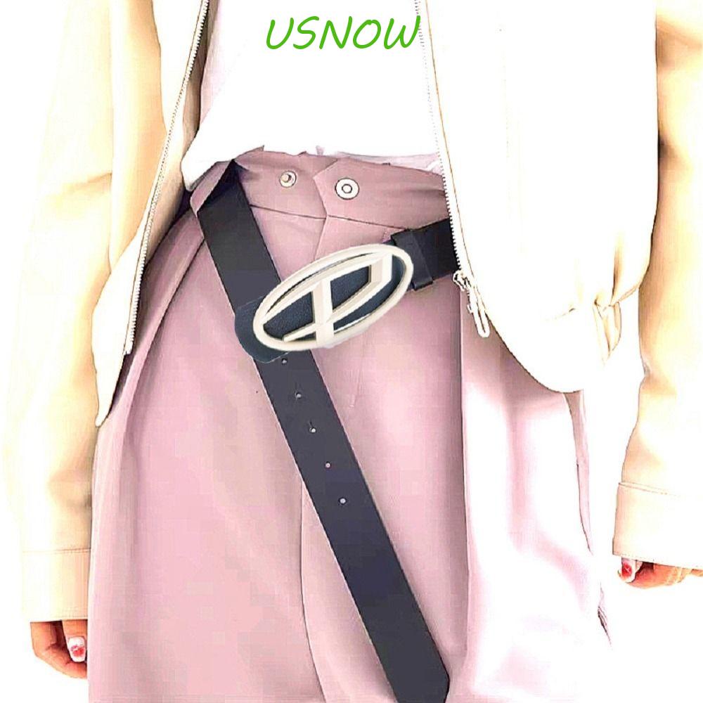 Thắt Lưng Bản Rộng Khóa Kim Loại Hình Oval In Chữ P Phong Cách Punk Hàn Quốc Thanh Lịch Dễ Phối Đồ Dành Cho Bạn Nữ Y2k