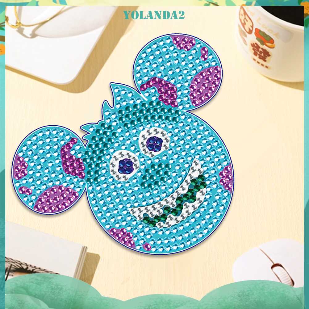 Bộ Tranh Đính Đá Tự Làm Họa Tiết Hoạt Hình Mickey Dễ Thương