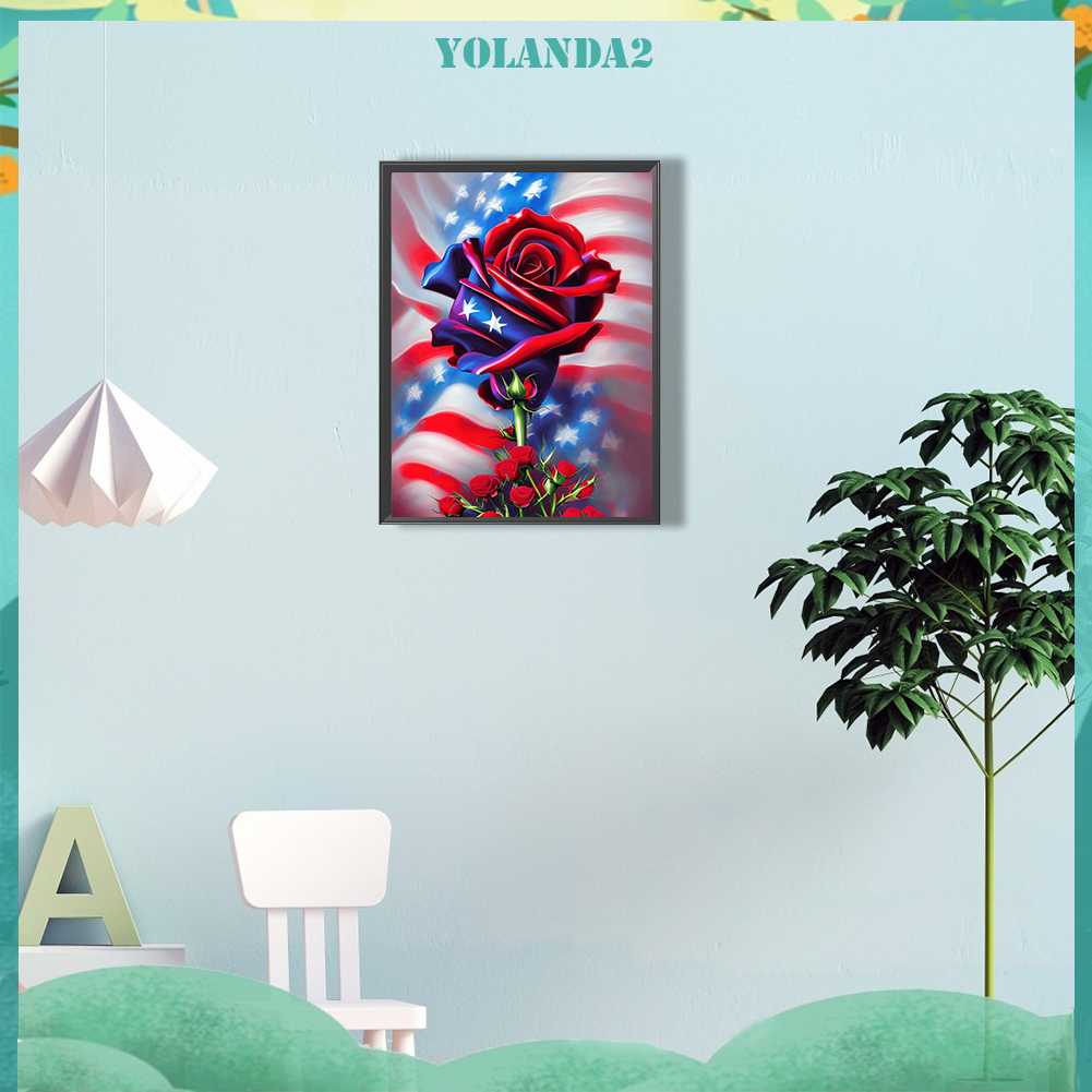 Tranh Đính Đá Kim Cương Toàn Bộ 5D DIY Hình Vẽ Hoa Hồng