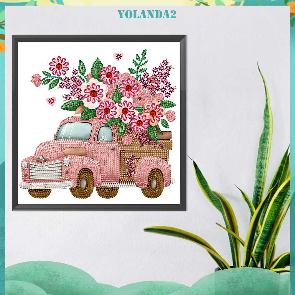 Bộ Tranh Đính Đá 5D Họa Tiết Xe Hơi Phong Cách Vintage Độc Đáo DIY Dùng Trang Trí