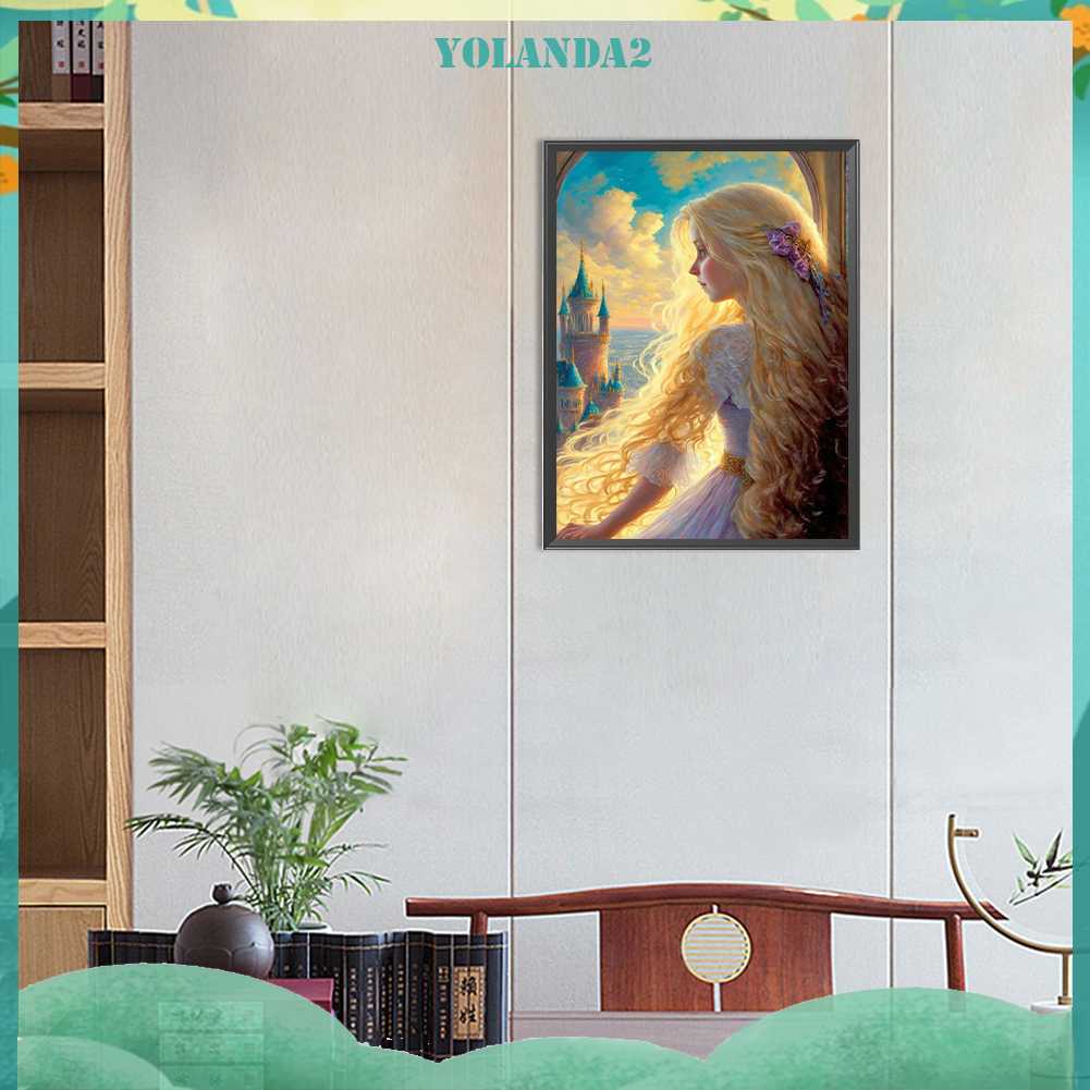 Tranh Đính Đá Kim Cương Toàn Bộ 5D DIY Hình Vẽ Cô Gái Trang Trí Nhà Cửa