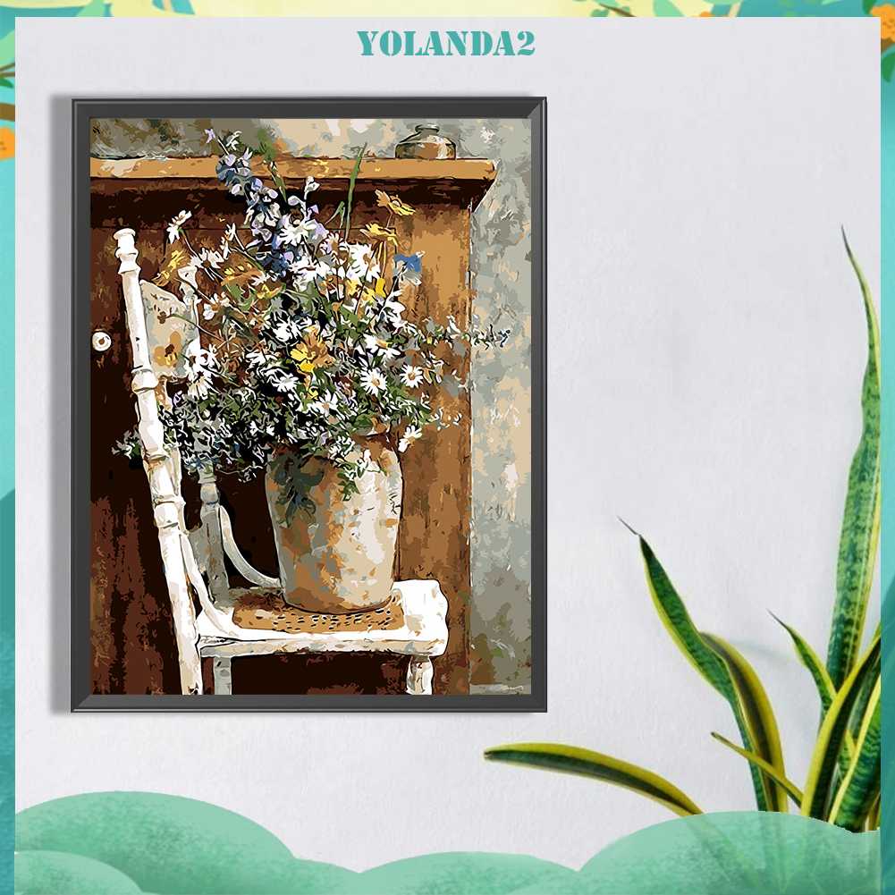 Tranh Đính Đá Kim Cương Toàn Bộ 5D DIY Hình Vẽ Hoa Trang Trí Nhà Cửa