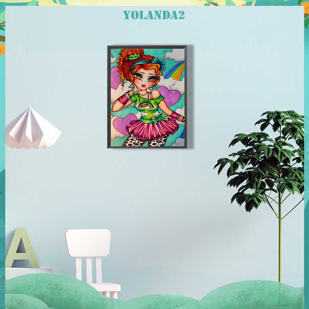 Tranh Đính Đá Kim Cương Toàn Bộ 5D DIY Hình Vẽ Cô Gái Trang Trí Nhà Cửa