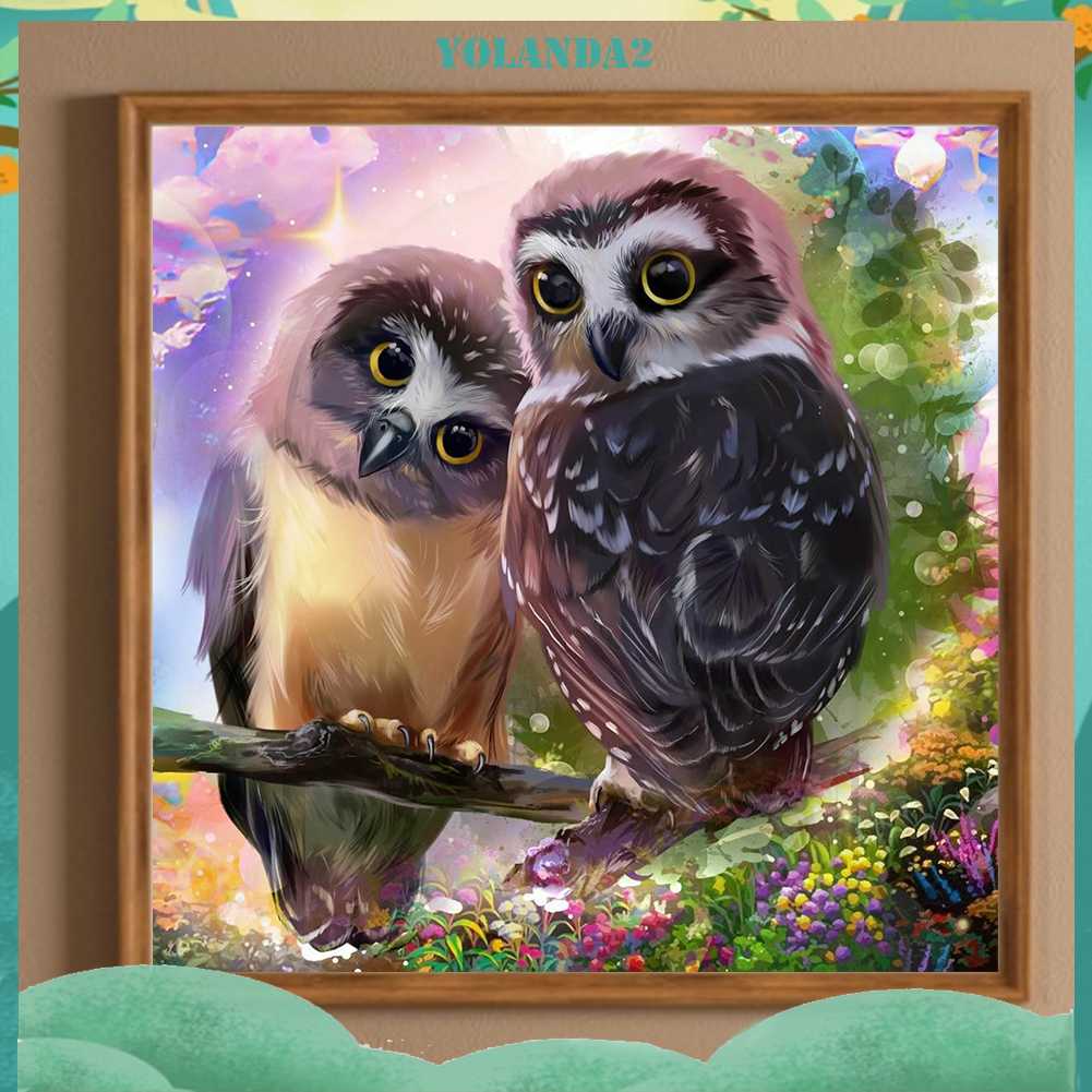 Tranh Đính Đá Kim Cương Toàn Bộ 5D DIY Hình Vẽ Con Cú