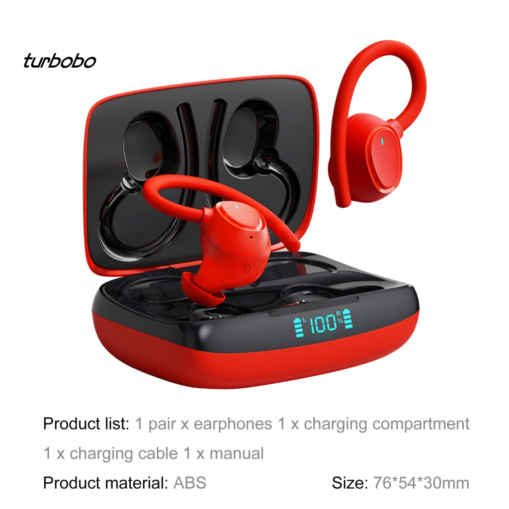 Tai Nghe Thể Thao Không Dây Bluetooth 5.1 Chống Ồn Có Màn Hình LED Kỹ Thuật Số