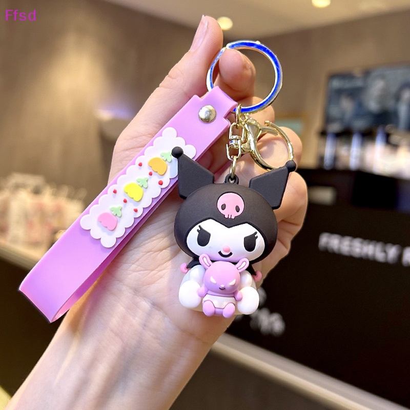 {Ffsd} Sanrio Phụ Kiện Móc Khóa Điện Thoại Di Động Mặt Trang Trí Hình Anime Kuromi Bằng Silicon Làm Quà Tặng Trẻ Em * Bán Chạy