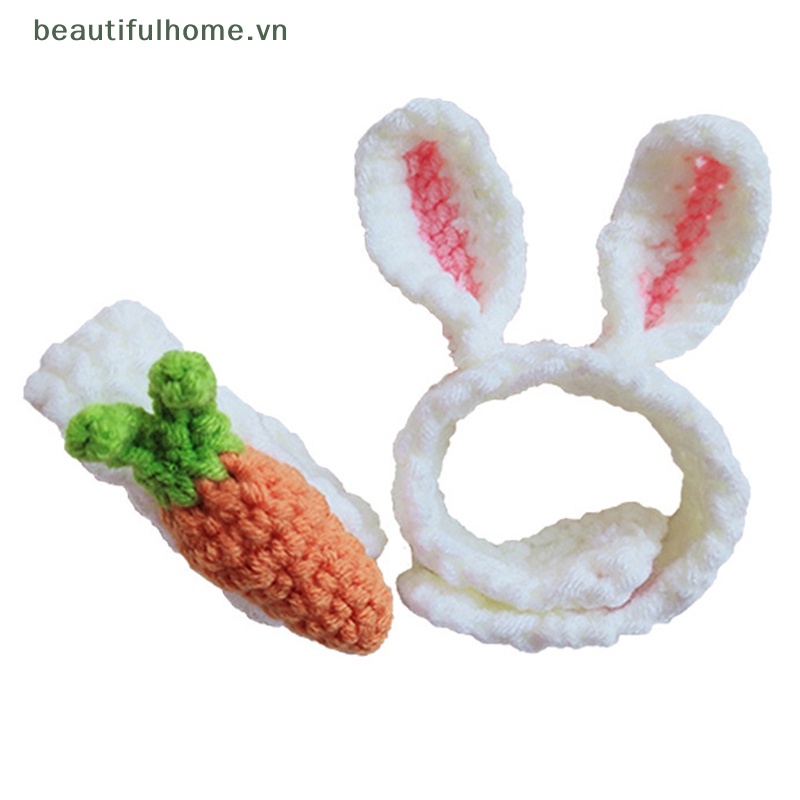 [beautifulhome] Vòng Đeo Tay Đan Len Thủ Công Hình Tai Thỏ / Cà Rốt / Ếch Thời Trang Cho Học Sinh [beauty]