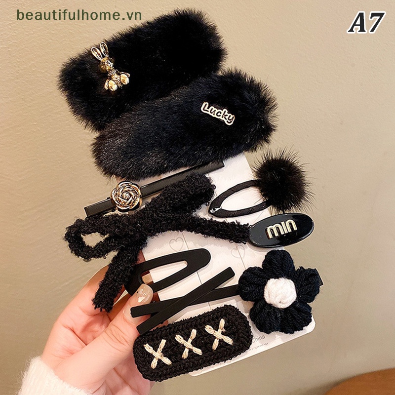 Set 10 Kẹp Tóc Hình Gấu Hoạt Hình Dễ Thương Cho Bé Gái