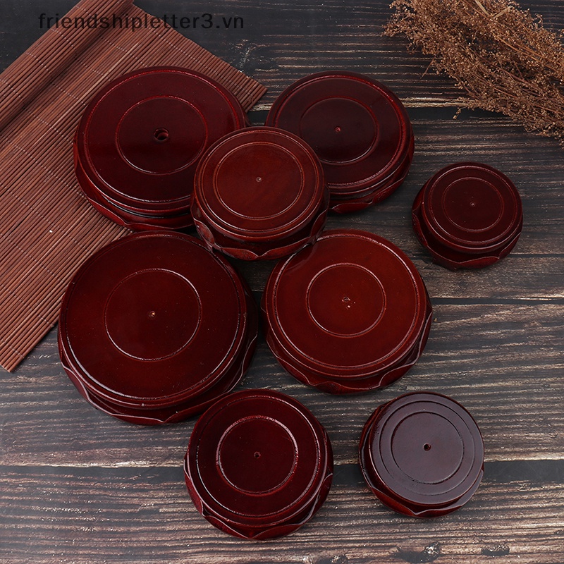 / / Mới / / Đế Gỗ Trơn Chạm Khắc Hoa Văn Phật Giáo