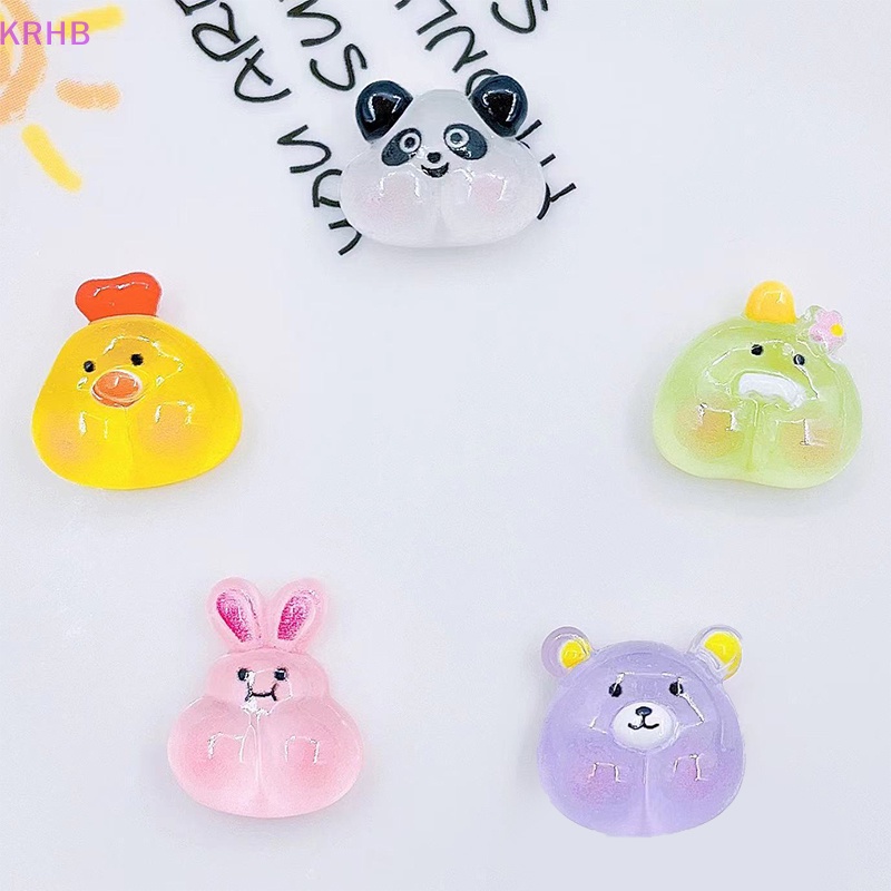 Set 10 Kẹp Tóc Nhựa Trong Suốt Hình Động Vật Phát Quang Độc Đáo Cho Bé Mới