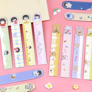 Thước kẻ mềm có thể uốn cong 15cm họa tiết hoạt hình dễ thương
