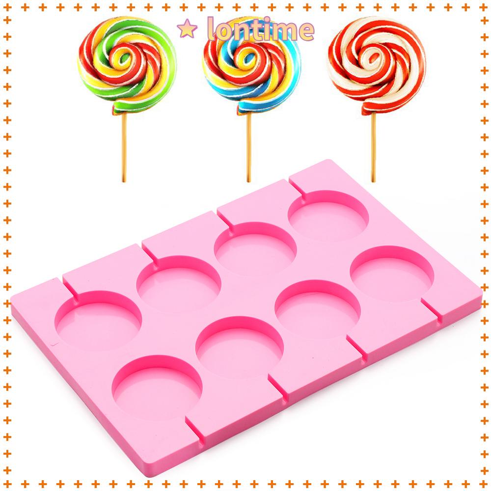 Khuôn Silicone Làm Kẹo Mút Hình Tròn Lớn