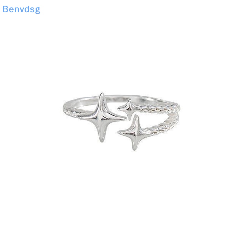 Benvdsg > Nhẫn Hở Hình Ngôi Sao Màu Bạc Phong Cách Hàn Quốc Đơn Giản Thời Trang Có Thể Điều Chỉnh Làm Quà Tặng Trang Sức Cho