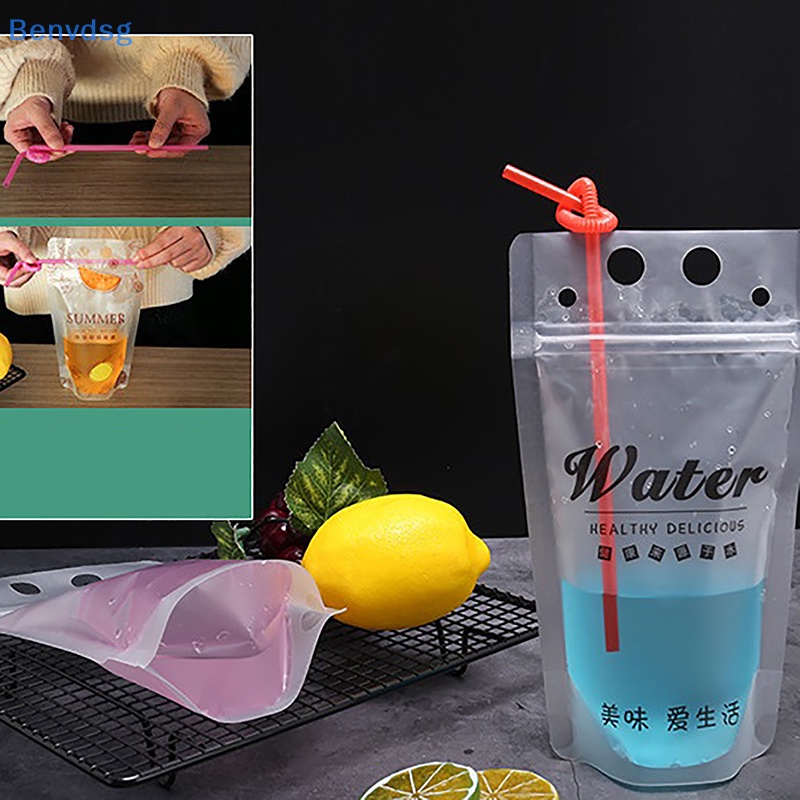 Benvdsg > Túi Nhựa Đứng Đựng Đồ Uống Có Khóa Kéo Bảo Quản Đá Lạnh Tốt
