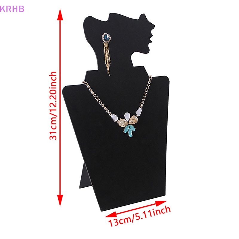 Giá Đỡ Trưng Bày Trang Sức Bề Mặt Nhung Đen Đơn Giản Mới