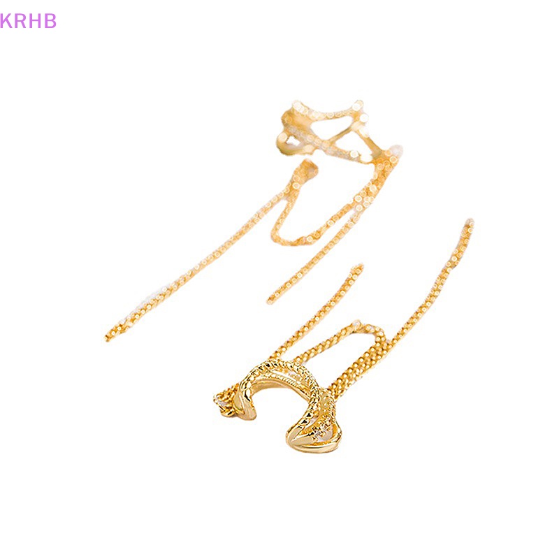 Khuyên Kẹp Vành Tai Nhiều Lớp Đính Đá Zircon Đơn Giản Cho Nữ Mới