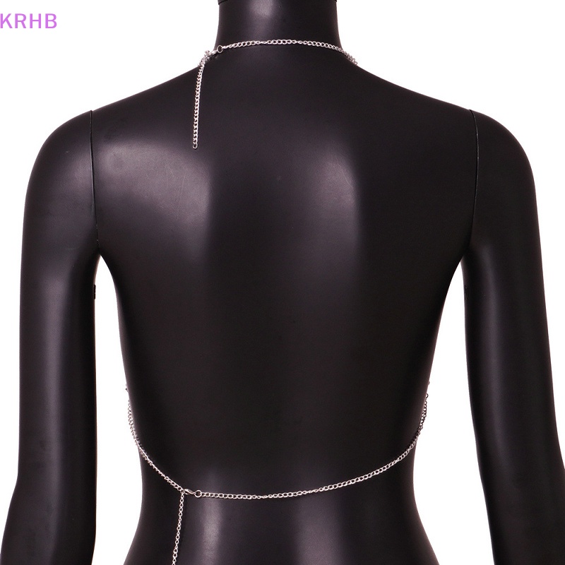 Krhb Áo Crop Top Lưới Hở Lưng Đính Kim Sa Hình Trái Tim Gợi Cảm Cho Nữ Mới