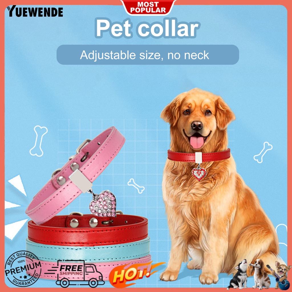 Vòng cổ Giả Da Mặt Trái Tim Thời Trang Cho Thú Cưng