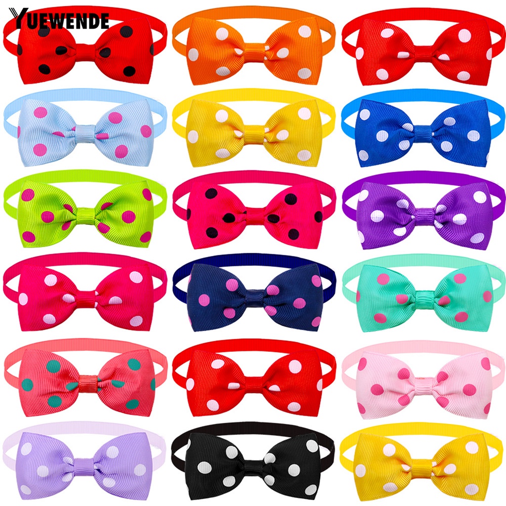 Nơ Đeo Cổ Họa Tiết Chấm Bi Xinh Xắn Cho Thú Cưng