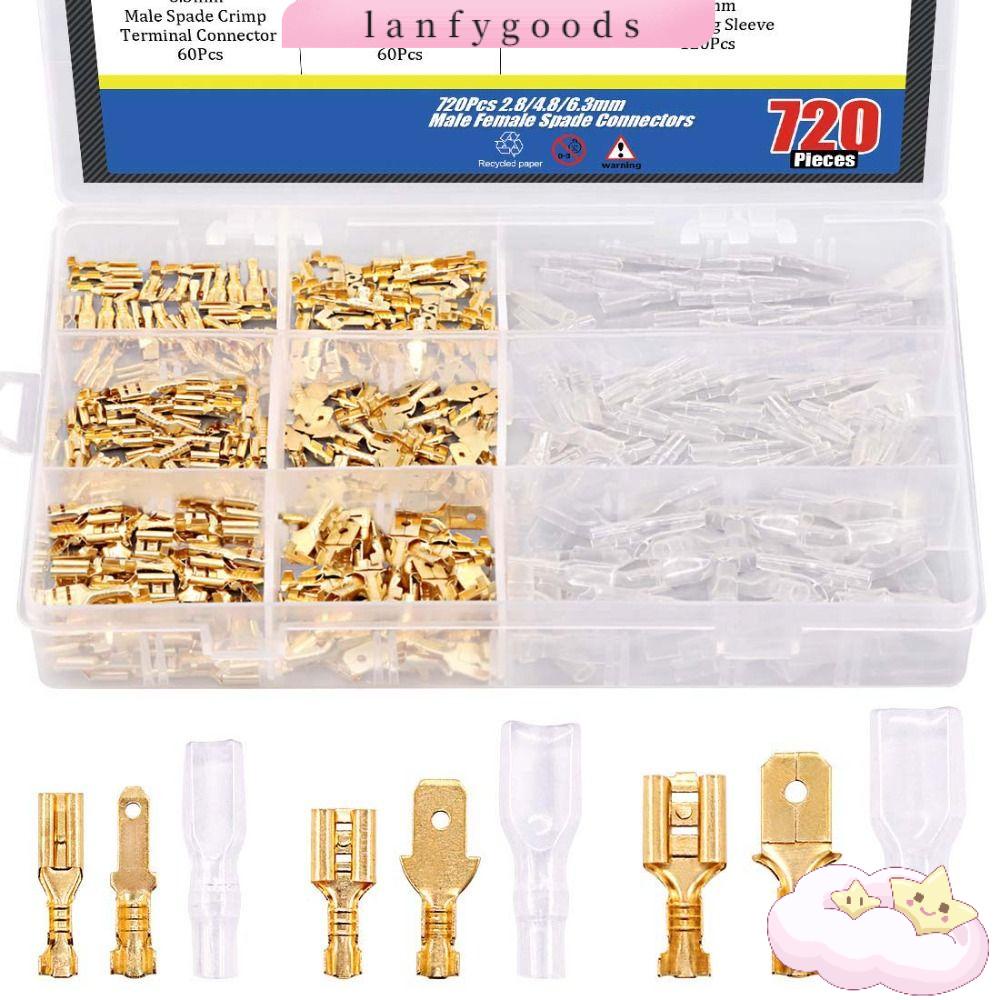 Bộ 720 Đầu Nối Bằng Nylon Cách Điện Cho Loa Âm Thanh Xe Hơi