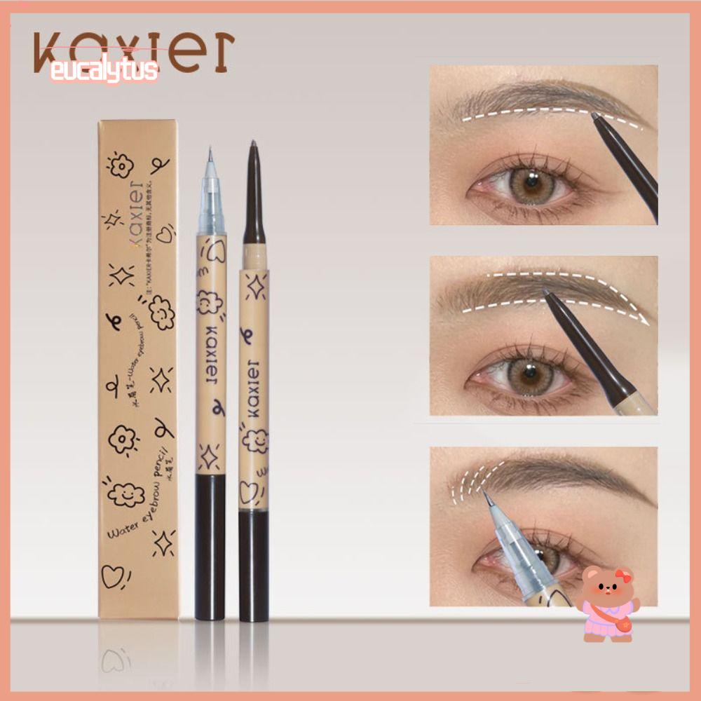 Bút Kẻ Lông Mày Dạng Lỏng Chống Thấm Nước Dễ Lên Màu Siêu Mỏng 2 Trong 1 Eut