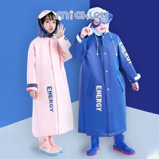 Áo Mưa Cho Bé Có Kính Chắn Mưa Thời Trang Có Nút Nới Mang Balo Dành Cho Bé 80-160cm