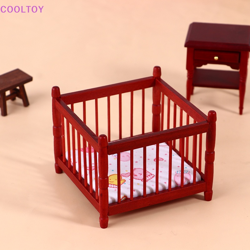 Mô Hình Nôi Em Bé Trang Trí Nhà Búp Bê Tỉ Lệ 1: 12