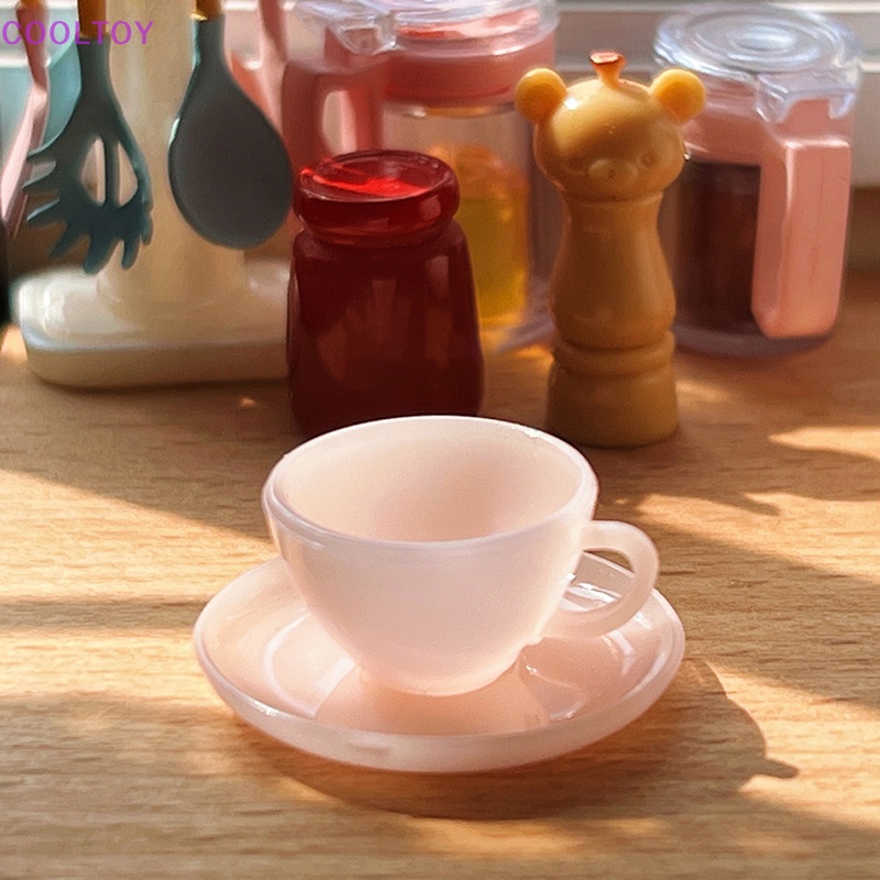 1 Bộ Tách Uống Trà Và Tách Cà Phê Mini Tỉ Lệ 1: 6 Trang Trí Nhà Búp Bê