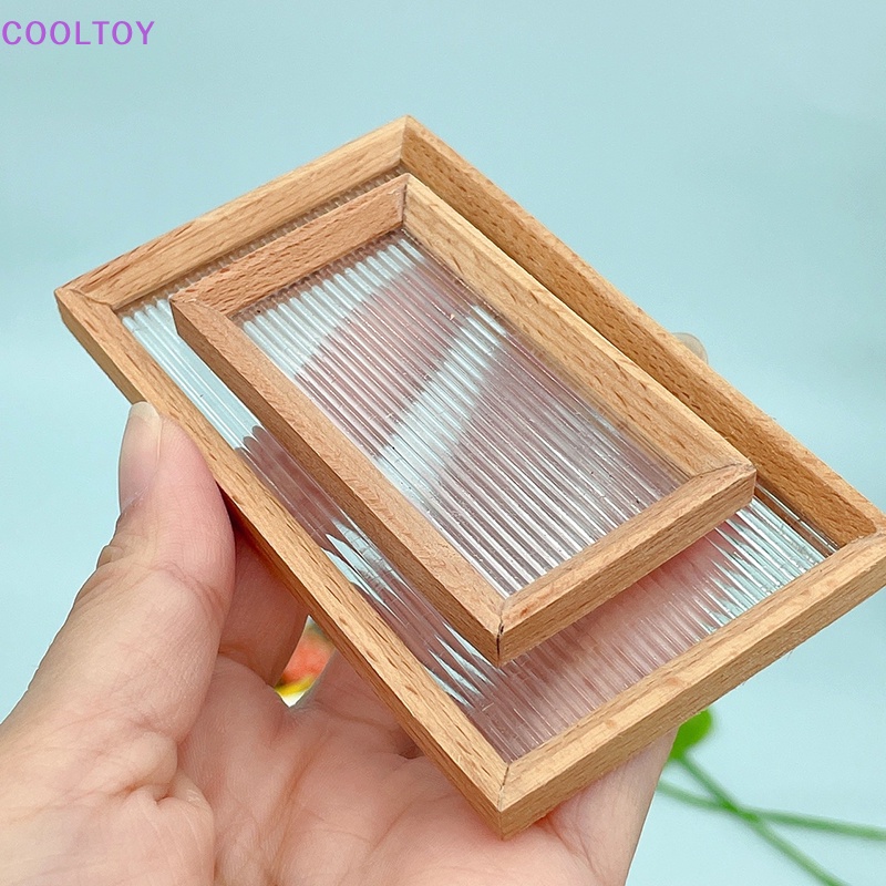 1 Khay Đựng Bánh Mì Tráng Miệng Trong Suốt Trang Trí Nhà Búp Bê Tỉ Lệ 1: 12