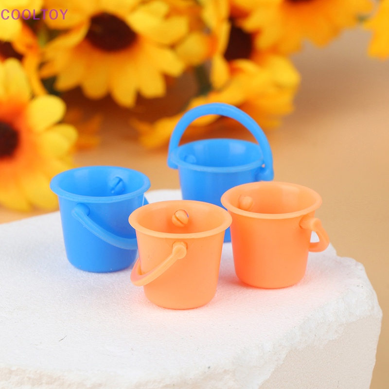 Set 2 Xô Nước Mini Trang Trí Nội Thất Cho Nhà Búp Bê