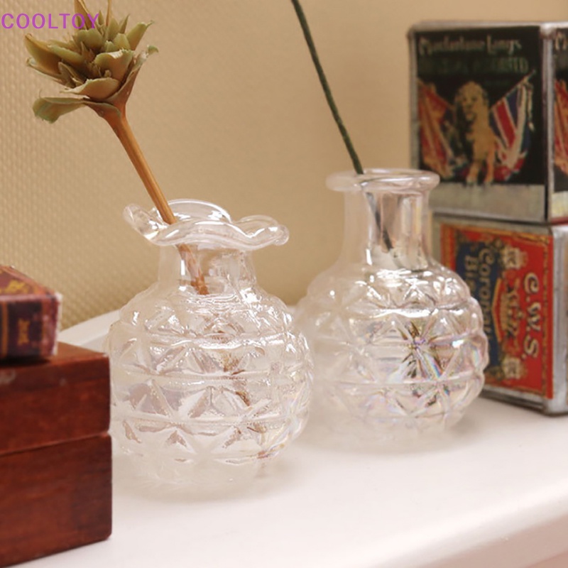 Bình Hoa Thủy Tinh Nhỏ Xinh Trang Trí Nhà Búp Bê Tỉ Lệ 1: 12