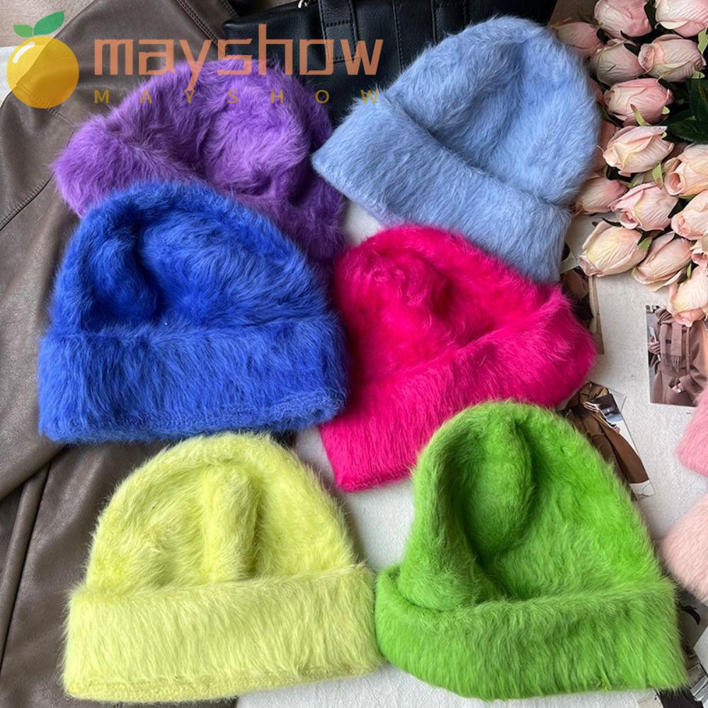 Mũ Trùm Đầu Bằng Lông Thỏ Giữ Ấm Thời Trang Dành Cho Nữ